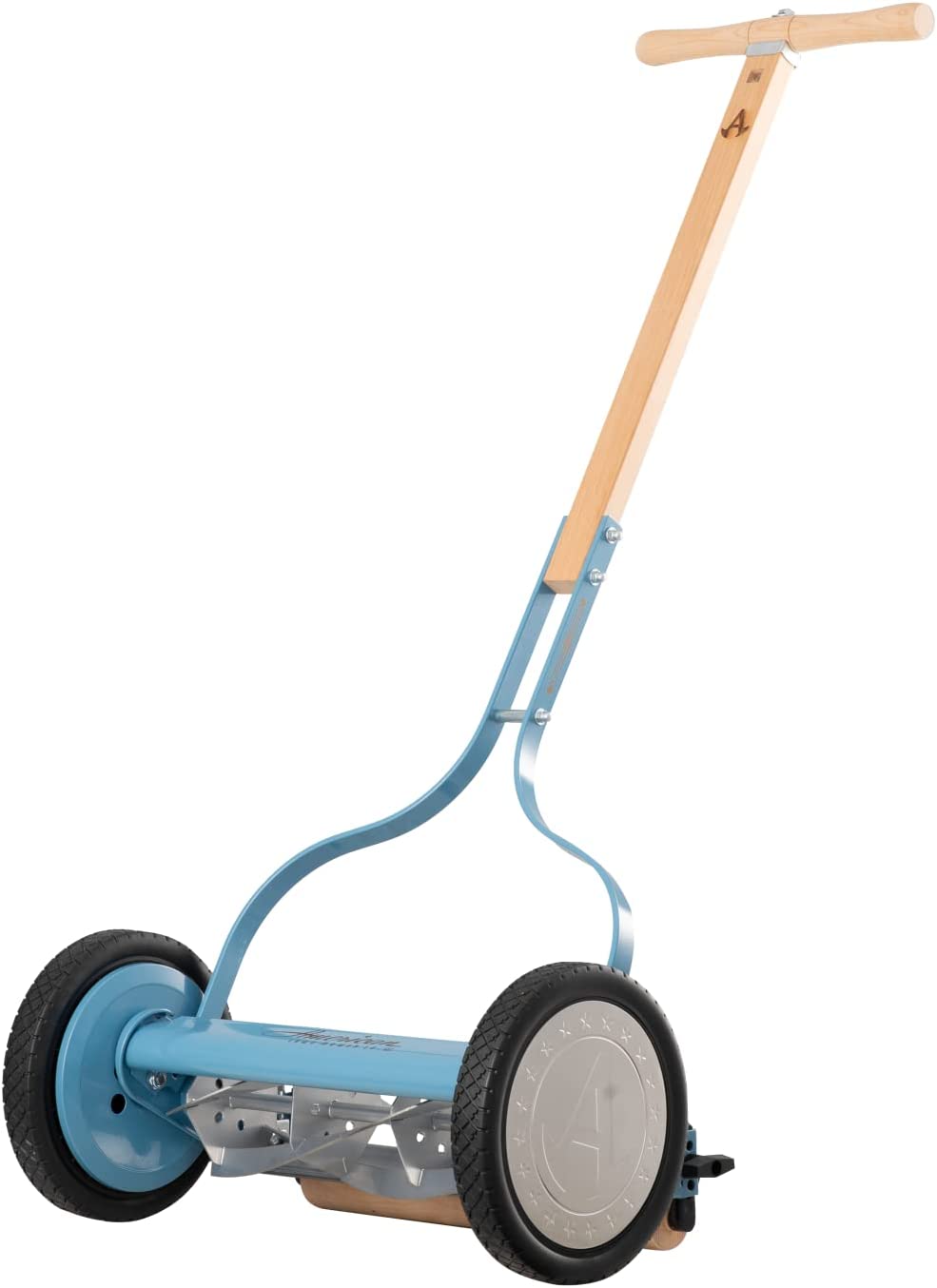 American Lawn Mower Co. EST. 1895, American Classic Reel Lawn Mower, 16" 5-Blade Reel, Wood Handle and Roller