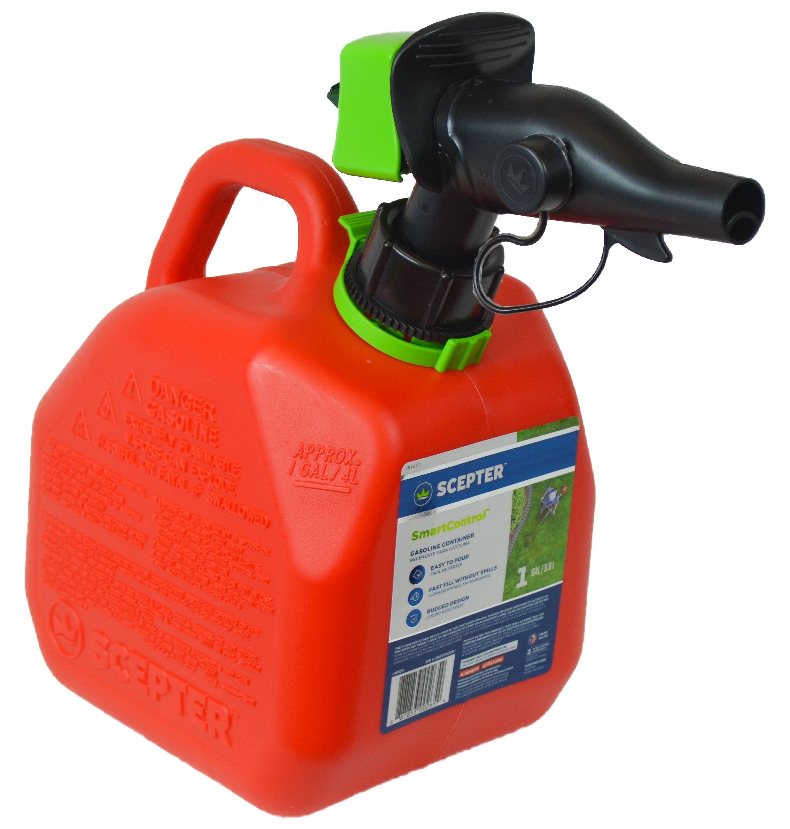 Scepter, Scepter FR1G152 Scepter SmartControl™ Gas Can with Funnel, 1 Gallon