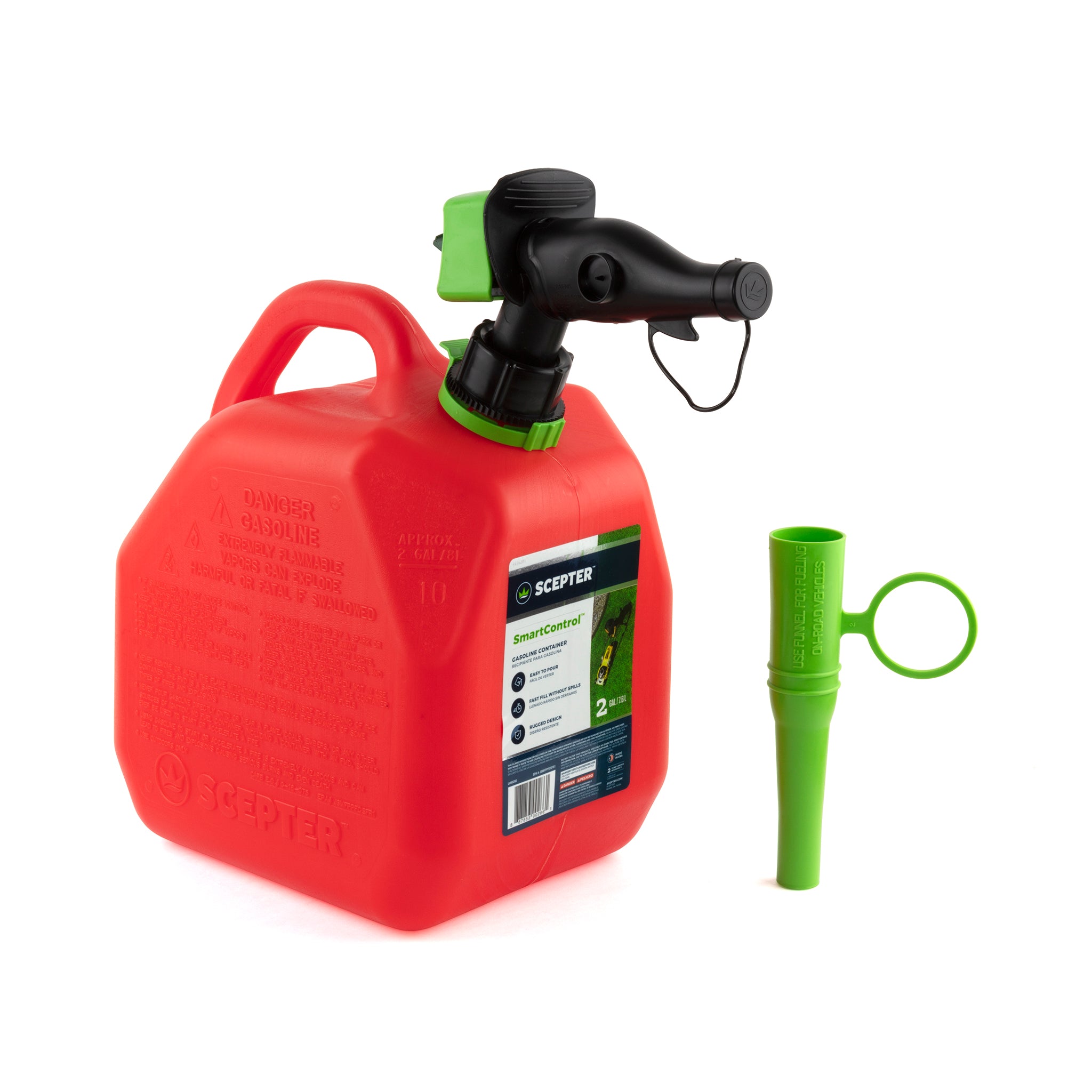 Scepter, Scepter FR1G252 Scepter SmartControl™ Gas Can with Funnel, 2 Gallon