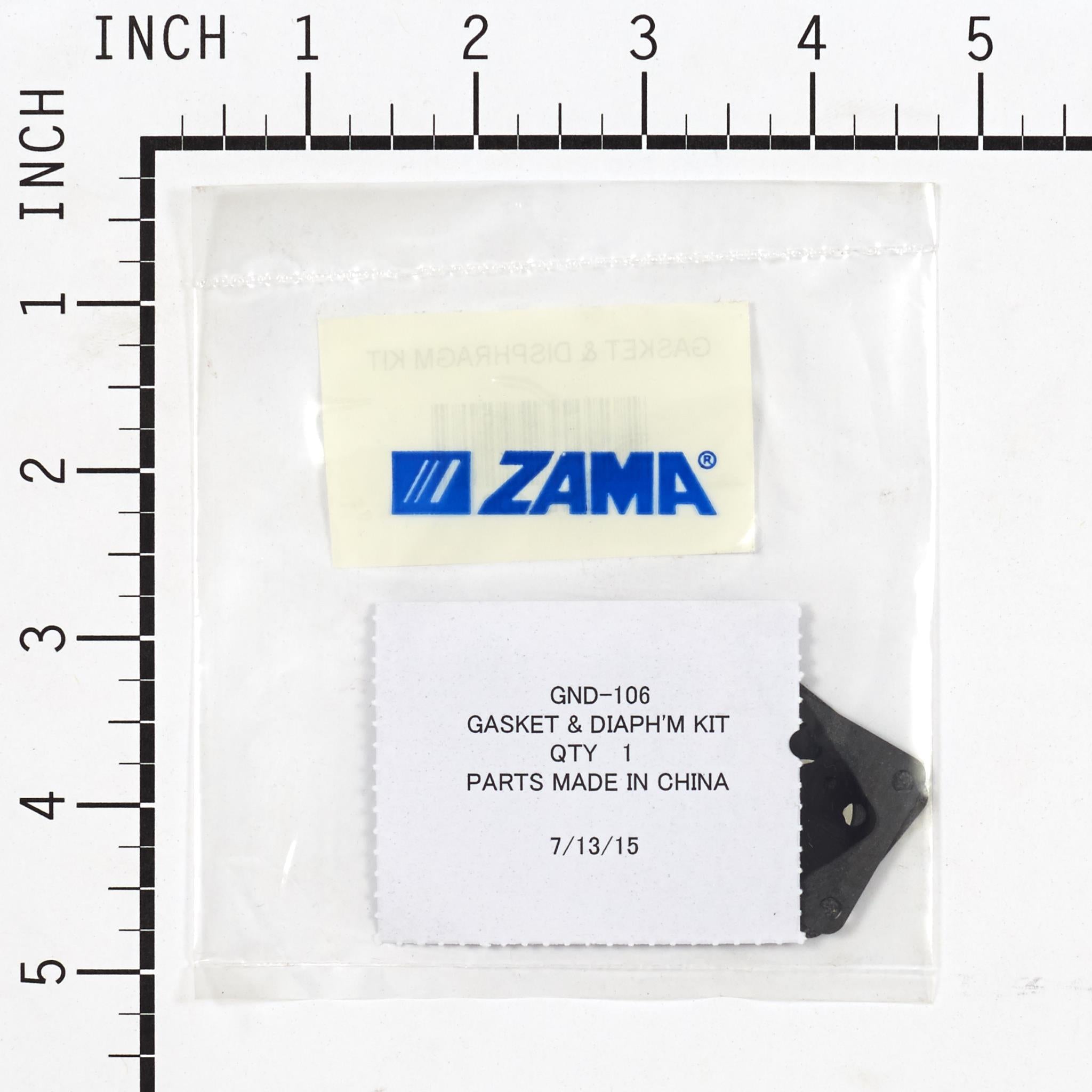 The Zama Group, Zama GND-106 GASKET & DIAPHRAGM KIT