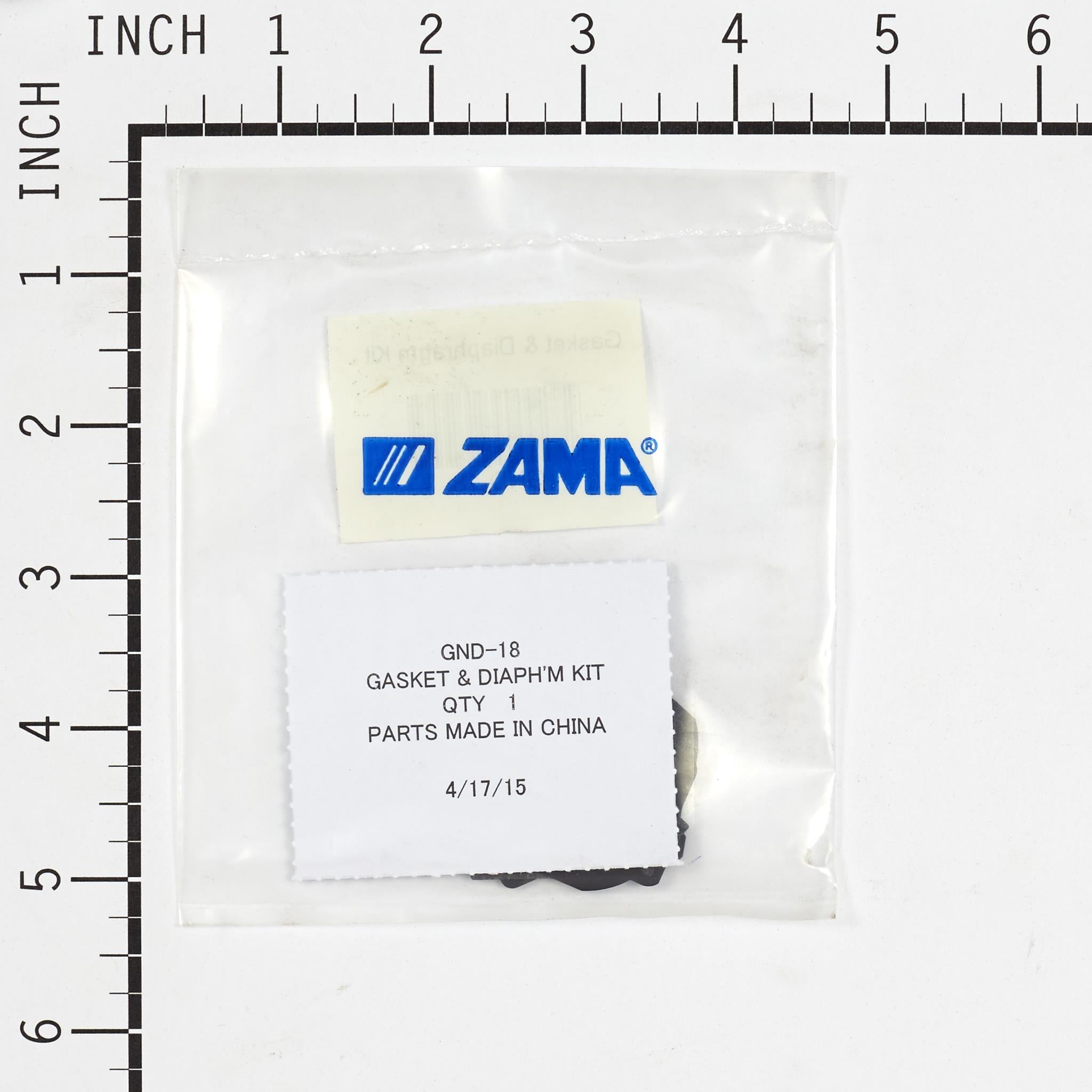 The Zama Group, Zama GND-18 GASKET & DIAPHRAGM KIT